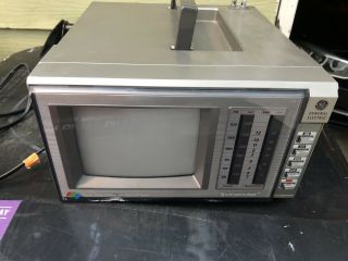 GE General Electric Spacemaker Color Portable TV Television AM/FM Radio 2