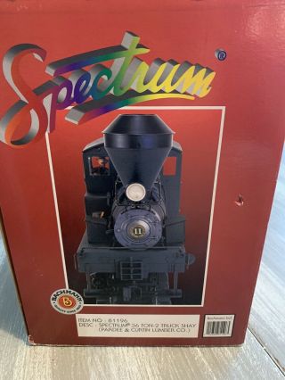 BACHMANN SPECTRUM 36 TON G SCALE TWO - TRUCK SHAY STEAM LOCOMOTIVE NO.  81196 2