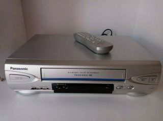 Panasonic Pv - V4523s Vcr,  Silver Vhs Player & Recorder W/remote,  &