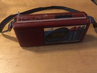Soundesign Color Tunes Portable Am/fm Radio Cassette Player Red Mini Boombox