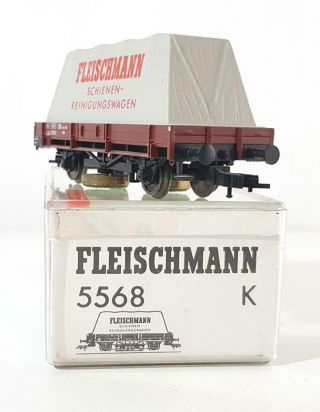 Fleischmann 5568 K,  Ho Gauge - German Db Track Cleaning Wagon - Nem Couplings