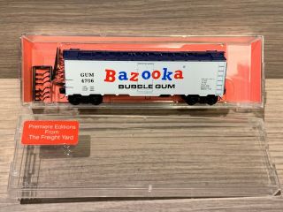 N Scale Bazooka Bubble Gum Box Car 2205c Premier Editions/the Freight Yard - Rare