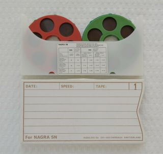 Nagra Sn Plastic Reels Green Red / Grey Pack Of 2 For Snn,  Sns & Snst