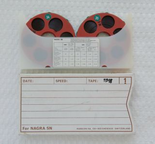 Nagra Sn Plastic Reels Red / Grey Pack Of 2 For Snn,  Sns & Snst