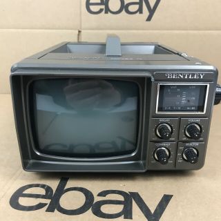 Vintage Bentley 100c 5” Portable Black & White Tv Receiver Battery Operated 6.  A2