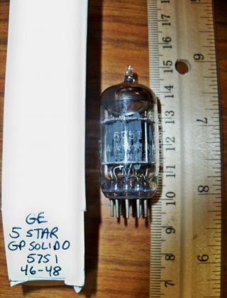 Strong GE 5 STAR Short Gray Plate Solid O Getter 5751 Tube Mica Support Rods 2