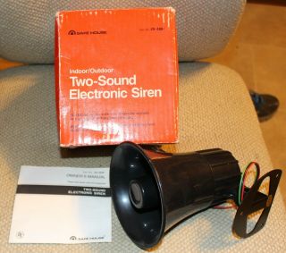 Safe House 49 - 488f Two Sound Electronic Siren Alarm Horn Made For Radio Shack