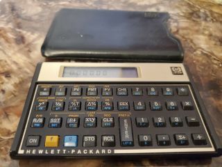 Vintage Hp Hewlett Packard 12c Financial Calculator W/ Black Case