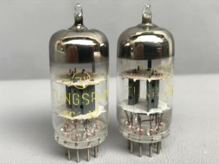Ecc82 / 12au7 Tungsram Matched Pair Double Triode Audio Tube Very Strong Test