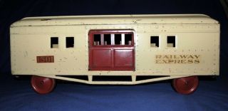 1930s Murray Ohio Large Scale Railway Express Pressed Steel Railcar