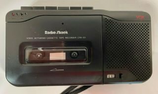 Vintage Radio Shack Voice Activated Cassette Tape Recorder Ctr 101 14 - 1110