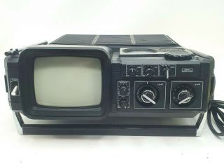 1981 Vintage Sears Go Anywhere Solid State Tv Radio Uhf Vhf Am Fm Made In Japan