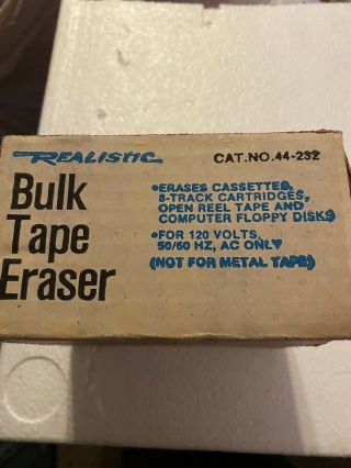 Radio Shack Realistic Bulk Tape Eraser 44 - 232