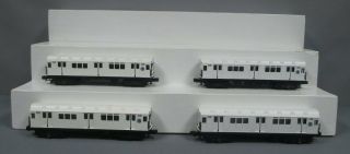 MTH 30 - 2372 - 0 O MTA Off - White R - 12 Subway Set w/Loco - Sound (Set of 4) EX/Box 2