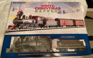 Bachmann White Christmas Express R2r Train Set - Large G Scale - Complete - Ln