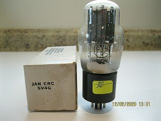 1 Nos Rca Jan Crc 5v4g Vacuum Tube,  D Getter,  Military Specification Tv7