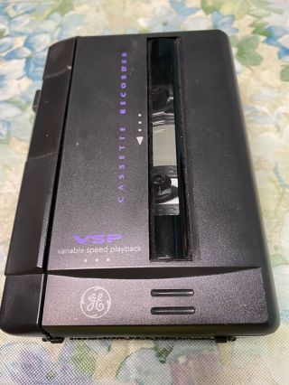 Vintage Ge Vsp Portable Cassette Recorder& Player 3 - 5363a