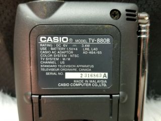 Casio 880 Portable LCD Color TV with 2.  3 