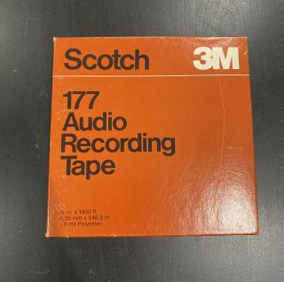Scotch 3m 177 Reel To Reel 7 " Audio Recording Tape 1/4 In X 1800 Ft Open Box