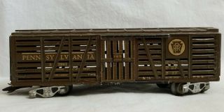 Marx Pre - War 3/16 Scale Tinplate 53941 Pennsylvania Stock Car W/tin Forks
