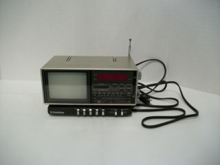 Vintage Goldstar 4.  5 " B/w Portable Tv With Am/fm Radio Model Kma - 0401
