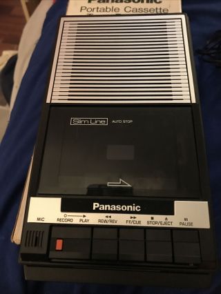 Panasonic Slim Line Rq - 2103 Vintage Portable Tape Player Recorder W/ac Adapter