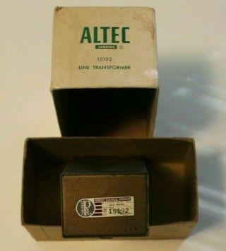 Vintage Altec Lansing Model 15192 Socket Type Line Audio Transformer,  Nos