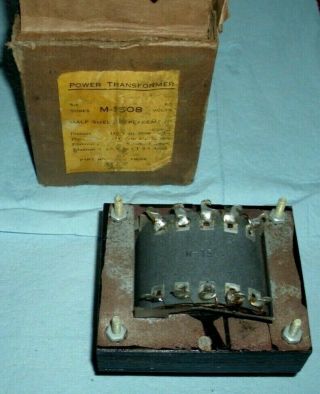 One Boxed Vintage Power Transformer - M - 1508 - For 5 - 6 Tube Radios