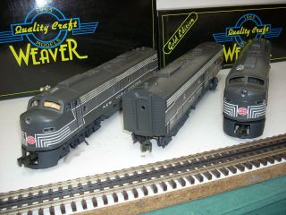 Weaver 3 Rail O Gauge Nyc Emd E - 8 A/b/a Locomotive Set