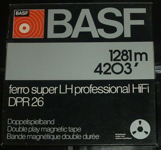 Basf Dpr 26 Lh Reel To Reel Recording Tape,  Dp,  7 " Reel,  2100 Ft,