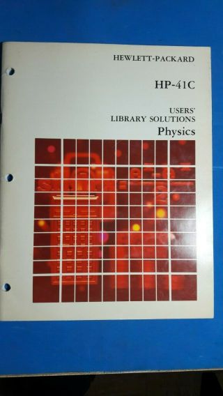 Users Library Solutions Physics Hp41 Series