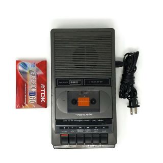 Realistic Ctr - 73 Radio Shack Portable Cassette Tape Player Recorder1 Blank Tape