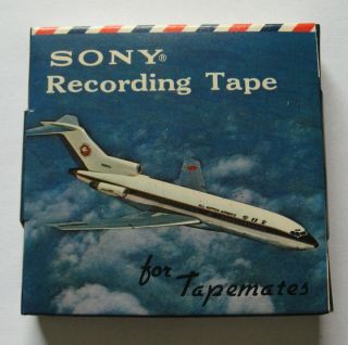 Vintage Sony Pr - 150 3 - Inch Reel To Reel Tape For Tapemates Mailer All Nippon Air