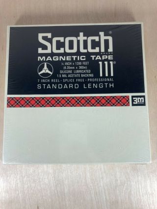 Magnetic Tape Reel To Reel Blank Scotch 3m 111 - 1/4 - 1200 7 "