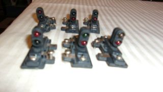 Ho Scale Vintage Set Of 6,  2 Light Dwarf Signal Switch Light,  Painted Black