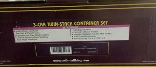 Mth Csx 3 Car Twin Stack Container Set