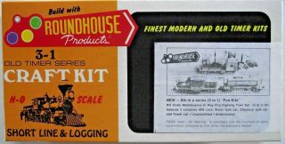 Roundhouse Products 3 - 1 Old Timer Series Craft Kit Ho Fire Fighting Train Set