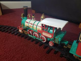1996 Bright Musical Animated Christmas Logger Bears Express Train No Box