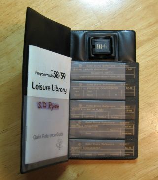Texas Instruments TI - 58 TI - 59 Leisure Library Module 7 and cards (1977) 2
