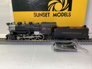 Sunset Models Pennsylvania Prr 2 - 8 - 0 Steam W/tender,  Lines West H - 10 Runs Well
