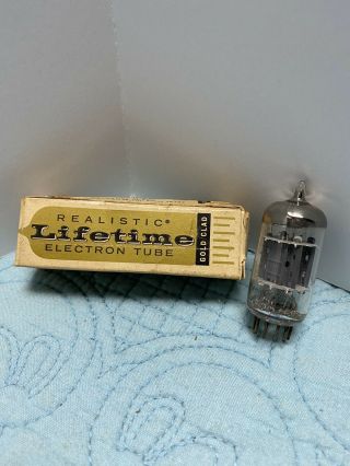 Vintage Realistic Lifetime 12ax7a Gold Clad Electron Tube