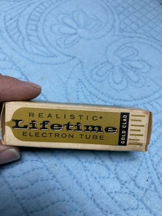 Vintage Realistic Lifetime 12AX7A Gold Clad Electron Tube 3