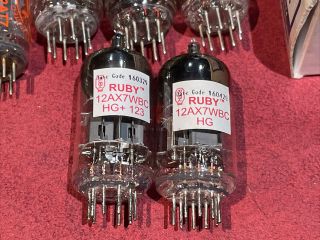 Ruby 12ax7wbc 12ax7 Vacuum Tube Hg,  123 Triple Mica Good