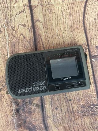 Sony Fdl - 370 Color Watchman Lcd Portable Tv Vintage