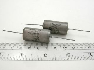 . 047uf 1000v K40y - 9 Russian Pio Capacitor Pair -,  Matched To 1 Tolerance