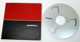 Ampex 10.  5” Aluminum Metal Nab Hub Take - Up Reel For 1/4 " Reel To Reel Tape W/box