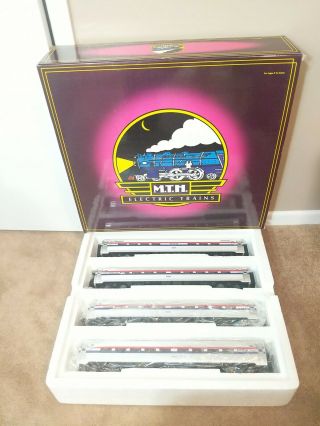 Mth O Scale Amtrak 4 Car Amfleet Passenger Set 20 - 6555