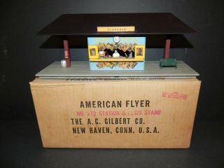 American Flyer Mini Craft 272 Station & News Stand W/ Box -
