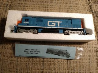 Tyco 235 - 65 Alco 430 Diesel Locomotive GT HO Scale - Vintage - Rare (Dated 1981) 3