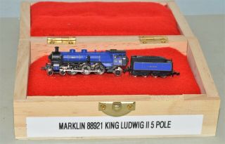 Z Scale Marklin 88921 King Ludwig Ii 4 - 6 - 2 Bavarian Steam Locomotive & Tender
